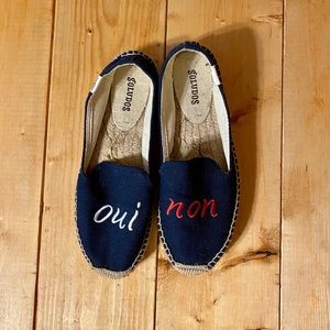 Soludos Custom “oui” and “non” Espadrilles